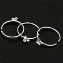 Surgical Steel Nose Ring Crystal Rhinestone Bone Stud Body Piercing Jewelry SE