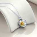Fashion Women Love Jewelry Creative Peach Heart Sunflower Pendant Necklace A3Z0