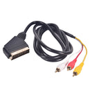 1.5m Scart to RCA Triple 3 x Phono Cable Composite Audio Video Lead  JR JC!E