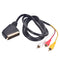1.5m Scart to RCA Triple 3 x Phono Cable Composite Audio Video Lead  JR JC!E