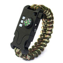 7 in 1 Multifunctional chargeable Outdoor Survival Weaving Bracelet,Umbrell