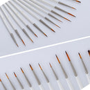 12pcs/set Gouache Nylon Hair Stroke Paint Brush Durable Hook Line Pen Watercolor