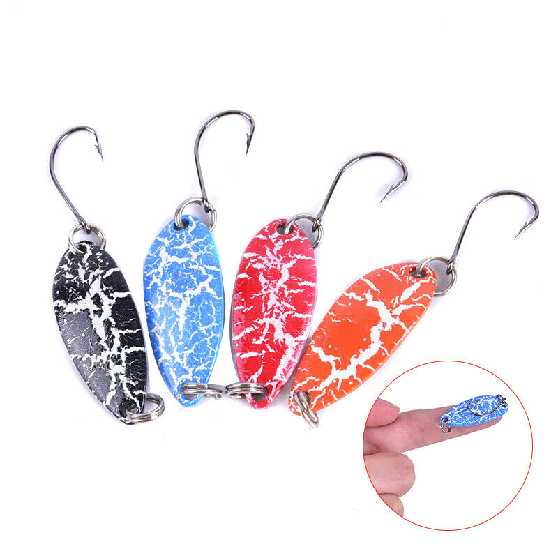 4PCS Mix Color Fishing Spoon Lure Swim Bait Artificial Trout Lure Fishing Tackl@