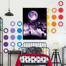Diamond Painting Purple Cloudy Moon Full Round Drill Wall Picture 30x40cm