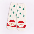 5pair European Fashion Christmas Sock Women Deerlet Santa Claus Print Short Sock