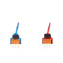 2 Pieces 12V 20A Car 3Pin SPST Toggle Rocker Switch with Red and Blue LED