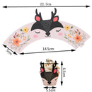 12pcs Woodland Animal Fox Cupcake Topper Wrappers Fiesta Birthday Party SuppliFT