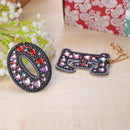 4pcs Full Drill Special Shaped Diamond Painting Love Letter DIY Keychain
