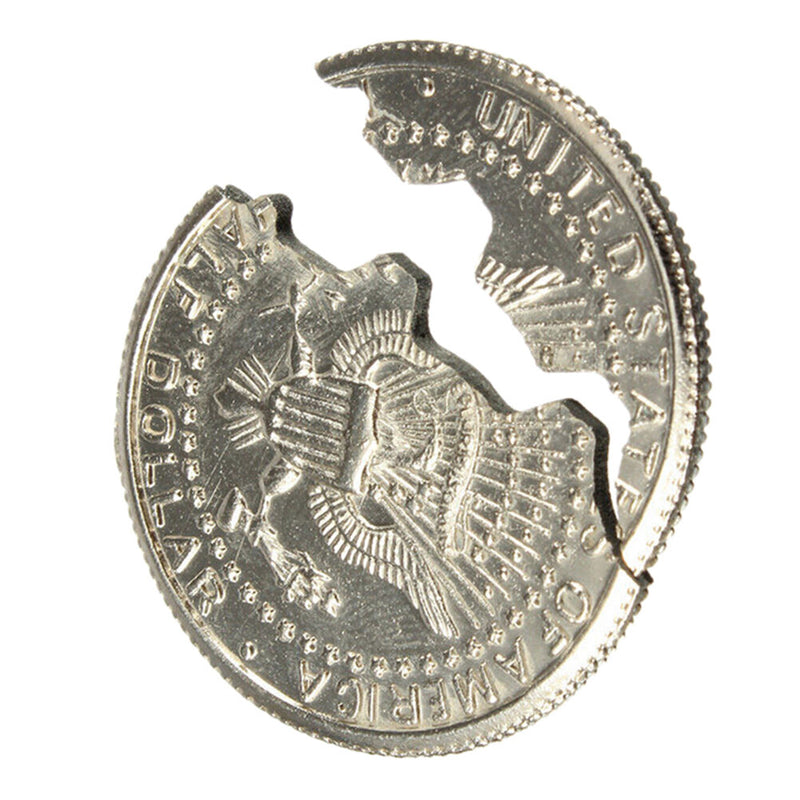Magic Close-Up Street Trick Bite Coin Bite And Restored Half Dollar illusion'f3C