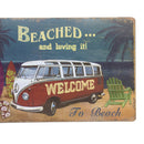 Beer Tin Sign Wall Plate Metal Bar Poster Tavern Decor -WELCOME TO BEACH