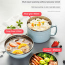 Large Capacity Double-Layer Insulated Bowl 304 Stainless Steel Bowl with Lid