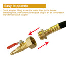 2pcs/set 3/4inch Female Winterize Blowout Adapter With Ball Valve 1/4inch Male