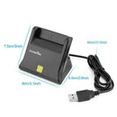 1X(ROCKETEK Usb 2.0 Smart Card Reader Cac Id,Bank Card,Sim Card Cloner Conn