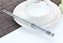 1Pair White Vine Pattern Stainless Steel Chopsticks Tableware Kitchen Flatware.