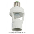 Socket E27 Converter Adapter 110-240V Lamp Base w/PIR Motion Sensor Bulb Switch