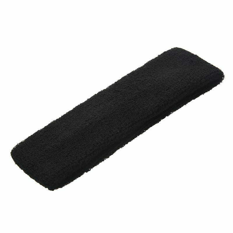 1PC Unisex Elastic Sweatband Headband Tennis Basketball Yoga Sport Color:Bl