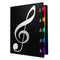 Music Themed Folder Holder Writable Musicians Treble Clef Sheets Piano Choi