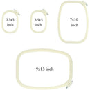 Embroidery Hoop Square Cross Stitch Hoops Ivory-White Pack of 4, Different  Z7Y5