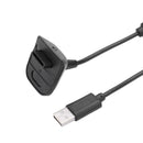 1.8m Dual Magnetic Ring USB Charging Cable for Xbox 360 Controller (Black) A