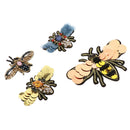 Lots 4 Crystal Sequins Bees Embroidery Animal Patches Sew on Costume Crafts