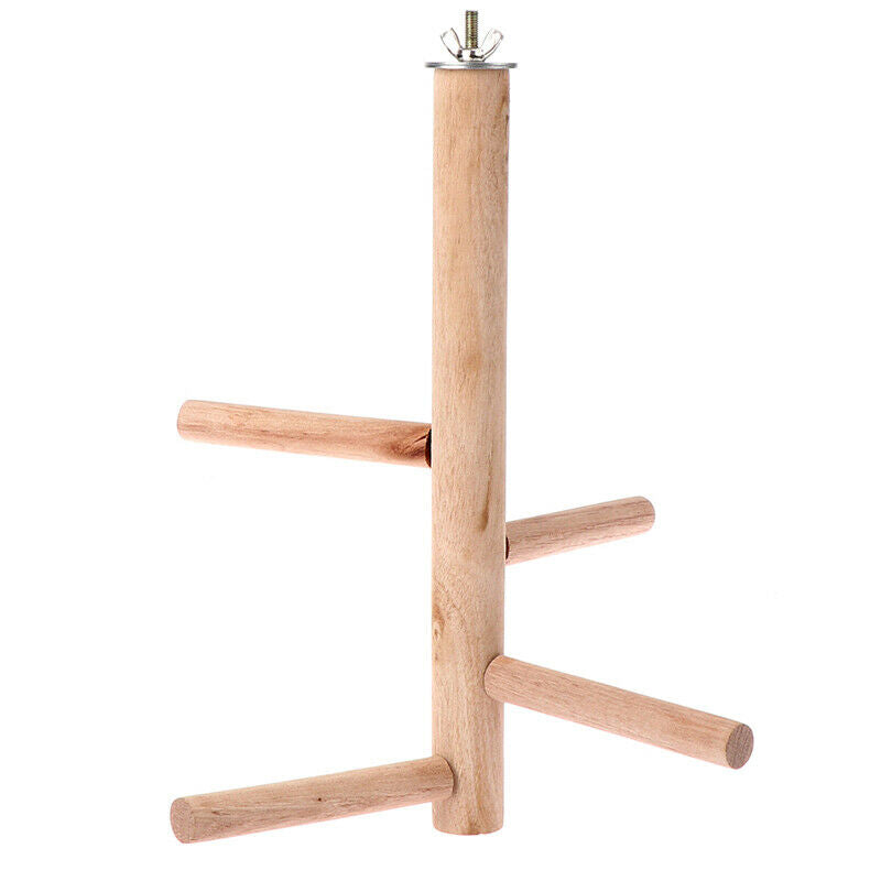 Bird Perch Parrot Birdcage Stand Natural Toys Wooden Branches Climbing StaiS Hn