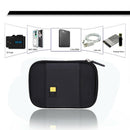 Hard Sailcloth PU Carrying Case Bag for 2.5 inch External Hard Drive