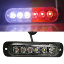 White/Red Light 6LED Car Vehicle Warning Flash Strobe Flashing Light Lamp 18W 1p