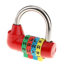 2 Pieces 4 Dial Letter Combination Padlock Travel Luggage Suitcase Lock Red