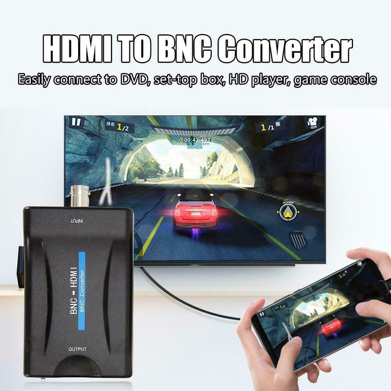 HDMI TO BNC Composite Video Signal Converter PAL NTSC Extender Coax Cable