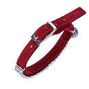 Collar Cat Baby Puppies Dog Safety Elastic Adjustable with Diamond Rhinesto