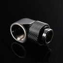 G1/4" Matte Black 90 Degree Angle Rotary Adapter Hard Rigid Tubing Fitting
