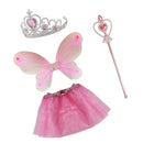 Pink Girls Fairy  Costume Wing /Tutu Skirt /Tiara /Wand Set
