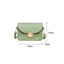 Women Crossbody Bags Leather Fashion Solid Small Shoulder Handbag (Green) A