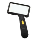 Portable 2-LED Rectangular Oblique-handle Magnifier Magnifying Glass Lens C