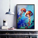 5D DIY Full Drill Diamond Painting Jellyfish Cross Stitch Embroidery Mosaic