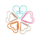 100 Pieces Love Heart Shaped Small Paper Clips Bookmark Clips for Office Sc T2T1