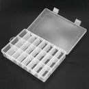 Electronic Parts Plastic Detachable 24Slots Storage Case Box 19.5x13cm