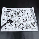 Black Flower Vine And Butterflies Wall Stickers, Wall Decoration R4J1