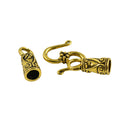 30 Sets S Hook Jewelry Clasp With Leather Cord End Caps For Jewelry Making
