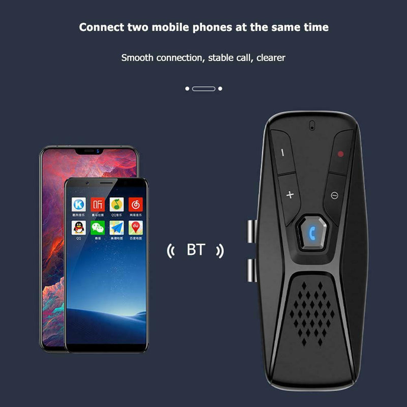 Bluetooth 5.0 Car Speakerphone Handsfree Noise Reduction Talking Device Car Kit
