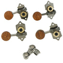 Pack of 4 Open Tuning Pegs Tuners Mahogany Knobs for Ukulele/Acoustic Guitar