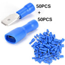 100x Female&Male Spade Insulated Connectors Crimp Electrical Wire TerminalEBM&
