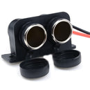 In Car 12V Waterproof Double Cigar Cigarette Lighter Socket Charger Adapt W2L6