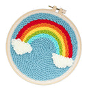 1 Set Rainbow Punch Needle Kits with Punch Embroidery Pen DIY Crafts