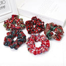 5 Pieces Christmas Scrunchies Elastic Bobbles Hair Bands Scrunchy Hair Ropes