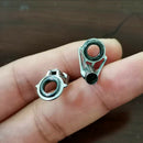 80PCS/set Ceramic Fishing Rod Guides Tips Top Eye Rings Line Repair Kit 10 Sizes