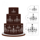 3Pcs Chandelier Lace Wedding Cake Cookie Fondant Baking Stencil Decoratingã€NME