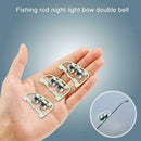 3pcs Luminous Sea Pole Double Bell Fish Bite Alarm Bow Bell Fishing Tools