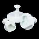 3pcs pattern hearts plunger fondant molds cutters embosser Sugar craft moulds 3c