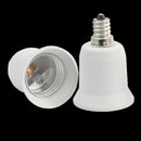 2 x E12 Candelabra To E26 Medium Base LED Halogen Light Bulb Lamp Adapter